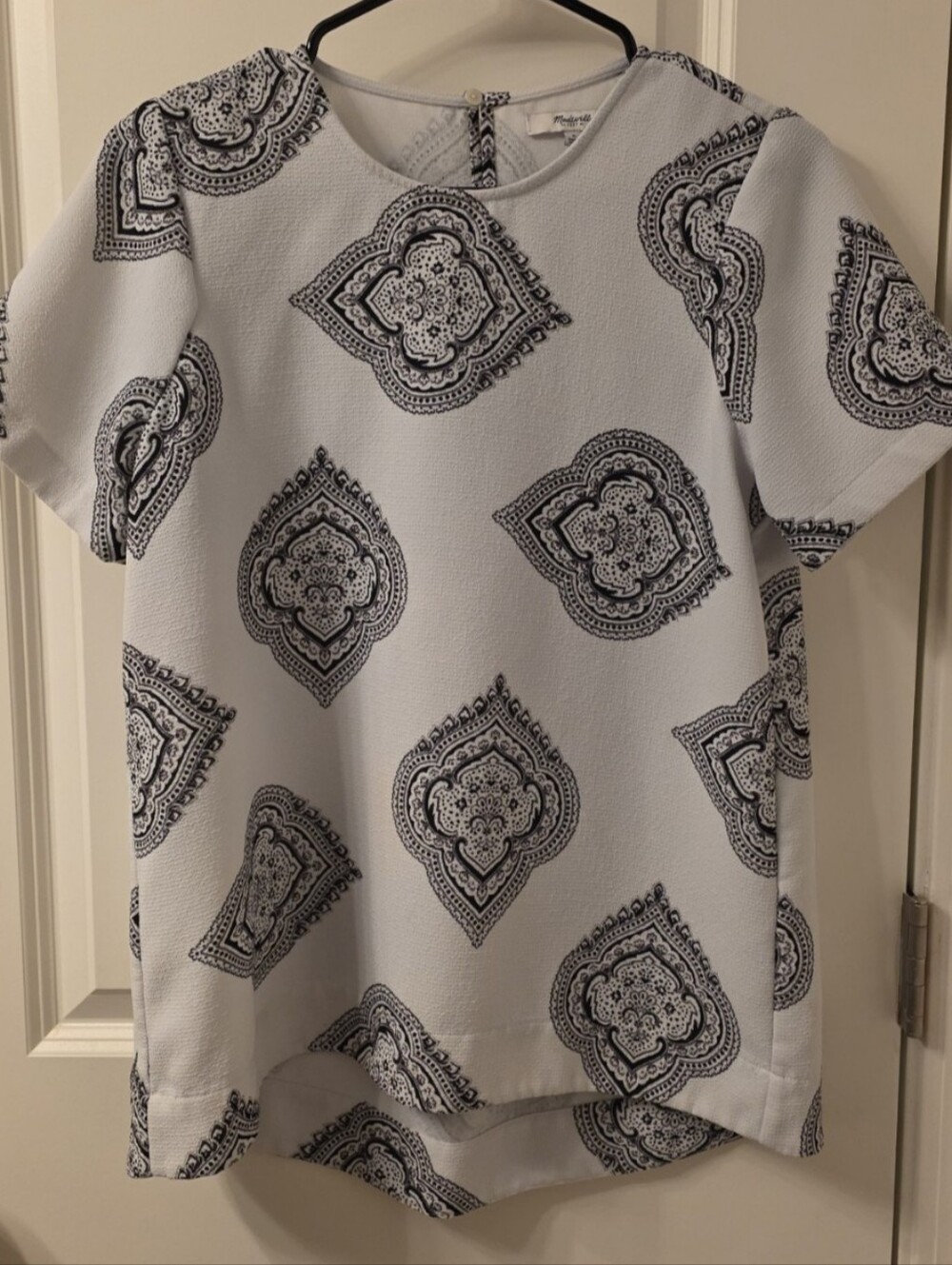 Madewell small Aztec bohemian paisley blouse shirt top